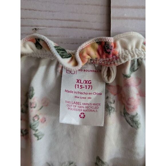 No Boundaries Size 15/17 XL Juniors Multicolor Floral - Picture 2 of 8